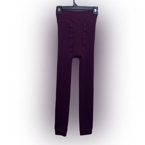 Burgundy Lined Leggings XXL